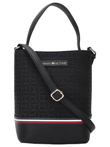 Logo Black Polyester Sling Bag