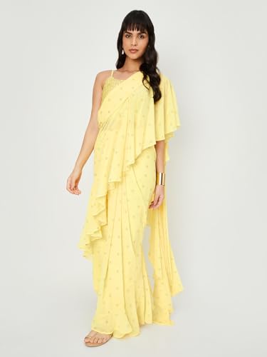 Max Women's Polyester Regular Shirt (CP34020YELLOW