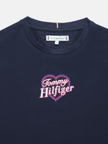 Girls Graphic Regular Fit Cotton T-Shirt Blue