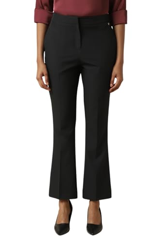 Allen Solly Women Black Solid Formal Trousers