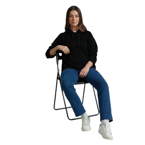 Pepe Jeans Women's Acrylic Modern Sweater (PL702298_Black