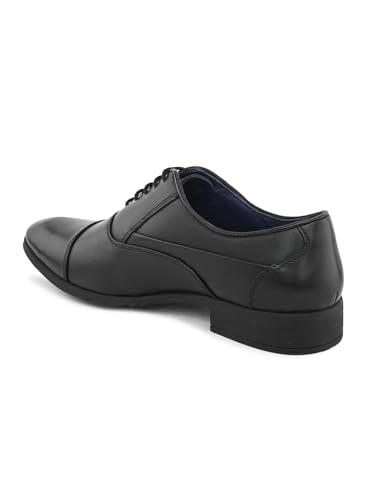 pelle albero Men's Black Leather Lace-Up Formal Oxford PA-SF-F1874_Black_39