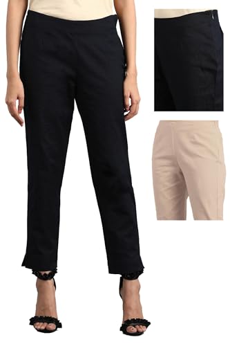 W for Woman Trouser Combo (Pack of 2) (Size: 2XL)-VCB2W-10001 Beige