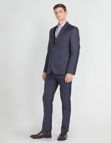 Arrow Reversible Waistcoat Regular Fit Suit Navy