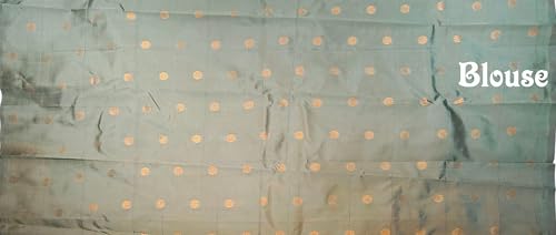 SREE KUMARAN Women's Kanchipuram Kubera Silk Pure Pattu Sarees With Blouse (VSK180-12)