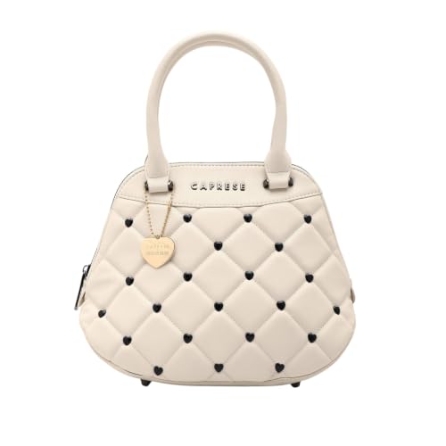 Caprese X Emily in Paris Ashley Medium Satchel Handbag for Women with Multi-Compartment Interior, Card Holders,Adjustable Detachable Strap & Exclusive Metal Charm