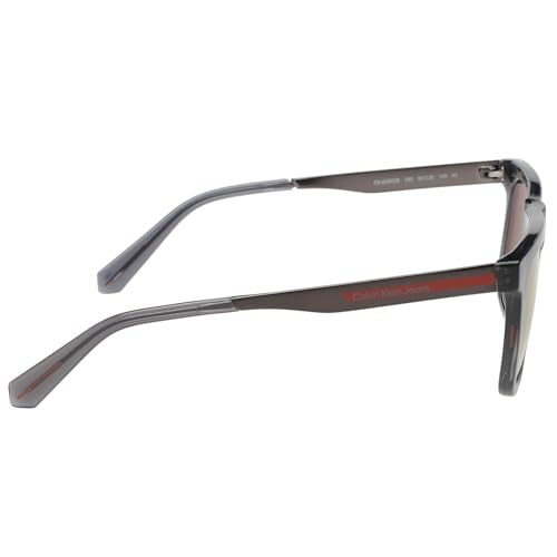Calvin Klein Jeans|Grey Full Frame Square Sunglasses|100% UV Protected (Uv 400) Gold Reflector Mirror Lens|Men's|Large|CKJ 22603 050 54 S