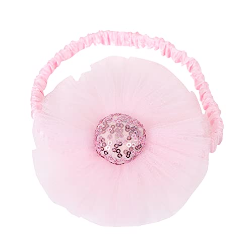 PINK WINGS Baby Girl Net Tulle Knee Length Tutu Frock with Headband (3-4 Years, Pink)