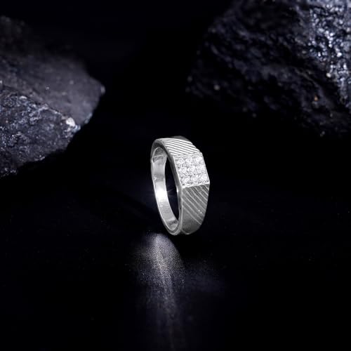 GIVA 925 Silver Steezy Ring For Him, Fixed Size, Indian -20 | Gifts for Men and Boys | With Certificate of Authenticity and 925 Stamp | 6 Months Warranty