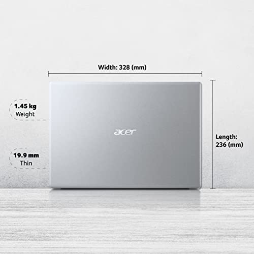 acer Aspire 3 Laptop (Made in India) (Intel Celeron Dual-Core Processor N4500 | Windows 11 Home | 4 GB | 256GB SSD | Weight : 1.45 Kg| Silver) A314-35, 35.56 Cm (14-Inch) HD Display