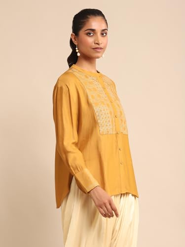 Yellow Embroidered Shirt