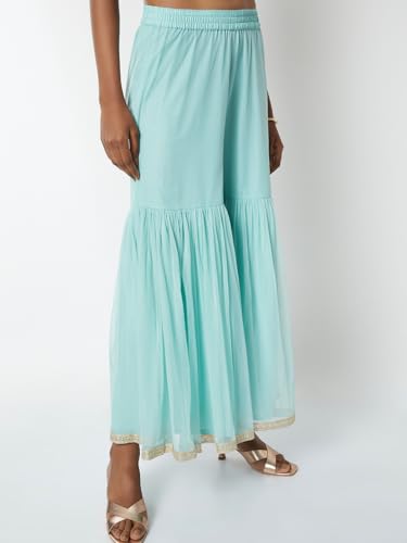 Max Women's Polyester Blend Kurta Set (CTKST54125_Blue