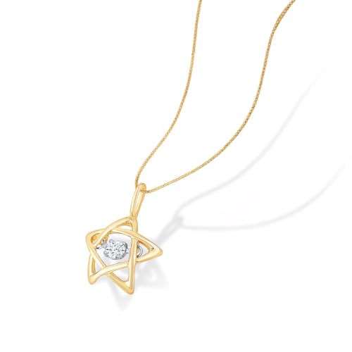 P.N.Gagdil Jewellers 14 Karat Yellow Gold & Diamond Certified Gold Casual Pendant For Women KP10324 IJ/SI