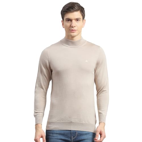 Monte Carlo Shell Solid T Neck Pullover | Warm Woolen Pullover for Men | Soft Comfortable Knitted Winter Wear Sweater for Men's
