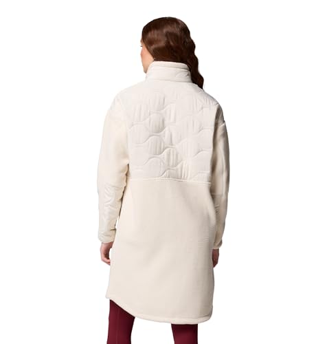 Columbia womens Cloud Point Long Fleece, Chalk, 1X