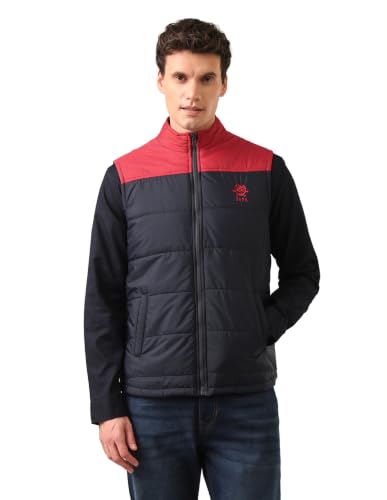 U.S. POLO ASSN. Men's Polycotton Maxi Coat (USJCKS0106_Navy_L)