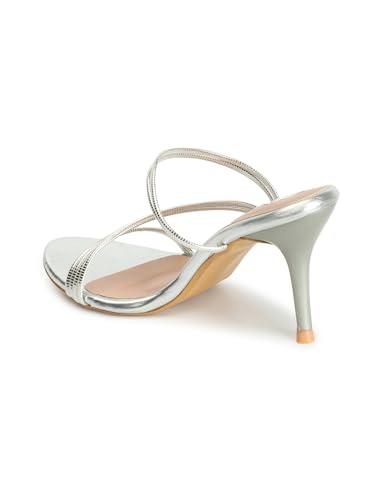ELLE Women Round toe Stiletto Heel Slip-On Sandal