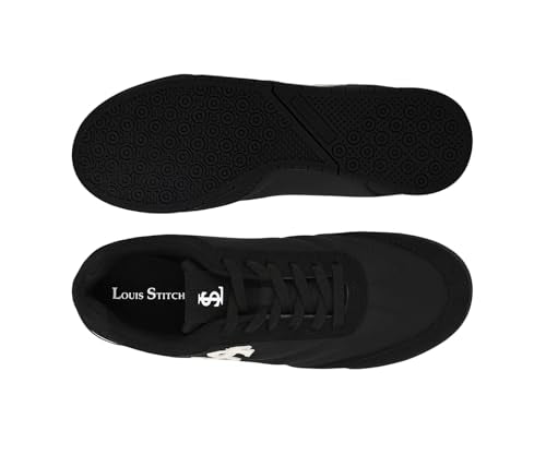 LOUIS STITCH Women’s Black Casual Lightweight Sneakers | Ortholite Cushioned Comfort | Dual-Color TPR Sole | Lightweight & Comfortable Casual Lace-Up Shoes | LSD-SNK-NBL | UK-6