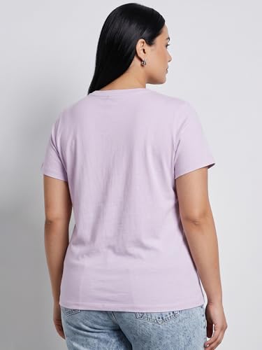 Max Women Printed T-Shirt (Purple_4XL)