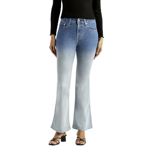 Levi's Women's 726 Light Indigo Flared Fit High-Rise Jeans