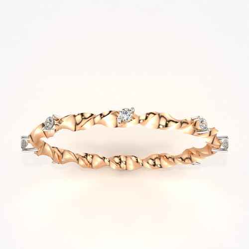 VALANOVA Hallmarked 14K Gold & Certified Lab Grown Diamond 0.08cts | Ring For Women's/Girls | Stylish & Elegant | VGR0420 | Ring Size: 13