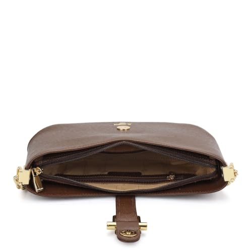 Da Milano Leather Shoulder Bag for Women - Brown (01502OL)
