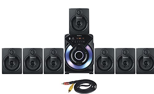 TRONICA Series 7.1 Channel Home Theatre System � Bluetooth, USB,FM, SD, RCA Inputs,AUX, LED TV Supported 4 Inch Active Subwoofer, 3� Passive Radiator, Vivid Lights, Wireless Remote
