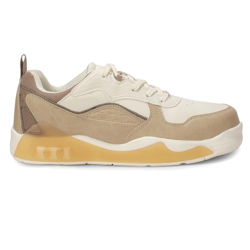 Liberty LEAP7X 3877 Beige Sports Lacing Sneakers for Men - 41