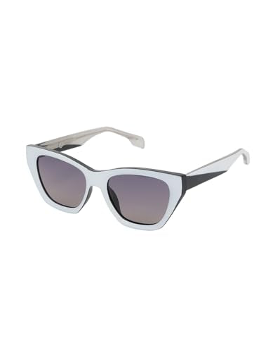 White with Black Tone Polarised Lens Cat Eye Sunglass for women