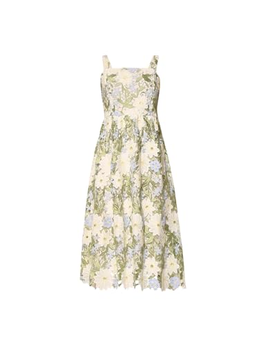 ONLY Women's Embroidered Fit and Flare Multicolor Dress