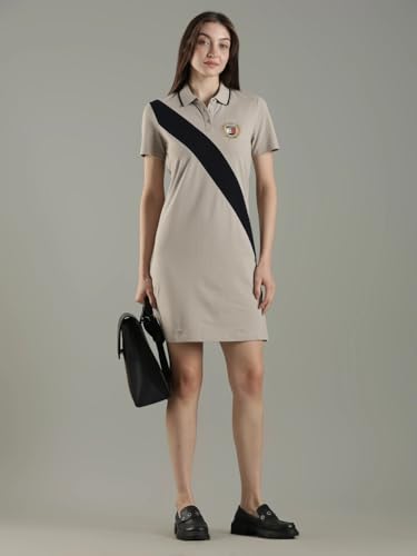 Cotton Polo Collar T-Shirt Dress