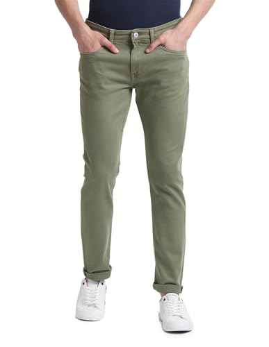 U.S. POLO ASSN. Men's Slim Tapered Jeans (UDJENO1325_DK-Olive