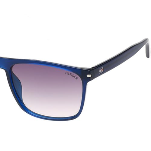 TOMMY HILFIGER Unisex UV Protected Eyewear | Grey Lens | Blue Frame | Full Rim Square Shape Branded Latest and Stylish Sunglasses | 100% UV Protection |Sunglasses| Size Medium | TH 1572 C3 S
