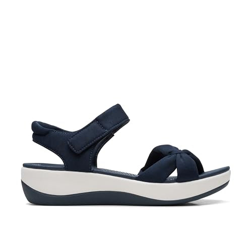 Clarks Women's Ankle Strap Athletic Sandals, Navy Textile, 2.5 UK