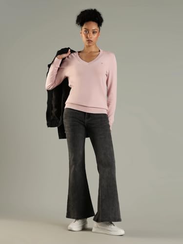 Tommy Hilfiger Regular Fit Cotton V-Neck Sweater