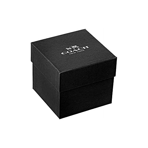 Coach Modern Sport Qtz Basic Gold Round Dial Women's Watch|Brown Calfskin Material|Brown Color Band - 14503218