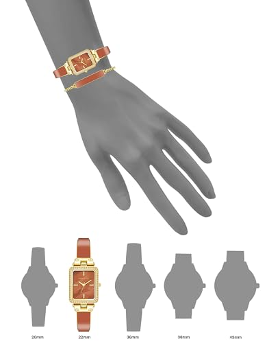 Anne Klein Quartz Analog Red Dial Stainless Steel Strap Watch for Women-AKB3898RUST