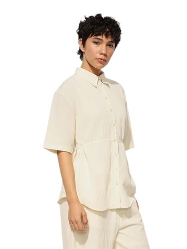 ONLY Women's Oversized Cream Shirt
