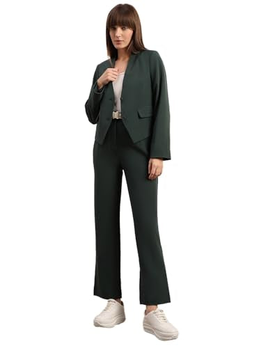 VERO MODA Women's Regular Fit Green Blazer