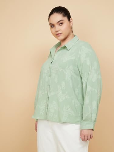 Max Plus Size Women Jacquard Shirt