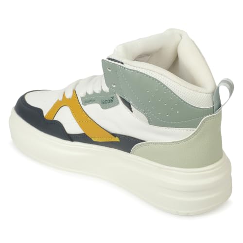 Liberty LEAP7X ACTO092E White Sporty Casual Lacing Sneakers for Men - 42