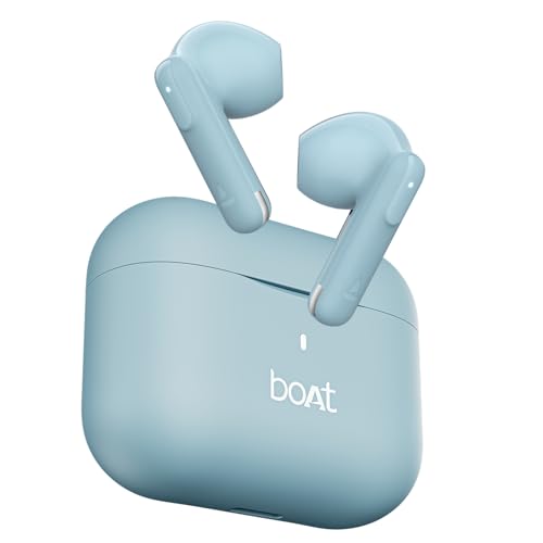 boAt Airdopes Ace Gen 2 TWS Earbuds with 45H Battery, 4Mics ENx Tech, ASAP Charge, 13mm Drivers, 50 ms Low Latency, IPX5, Bluetooth Earbuds, TWS Ear Buds Wireless Earphones with mic (Mystic Blue)