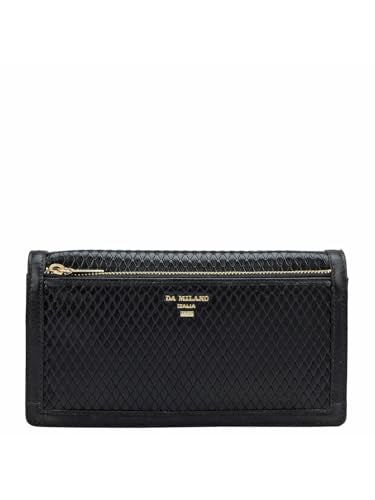 Da Milano Genuine Leather Black Womens Sling Wallet (10178A)
