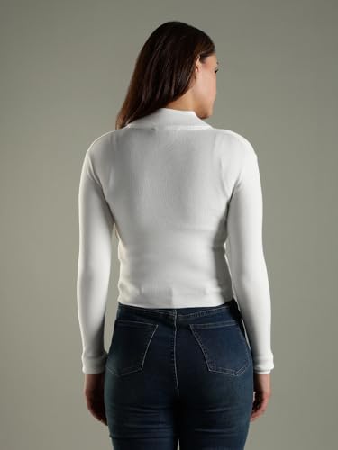 Tommy Hilfiger Slim Fit Cotton Mock Neck Front-Open Sweater