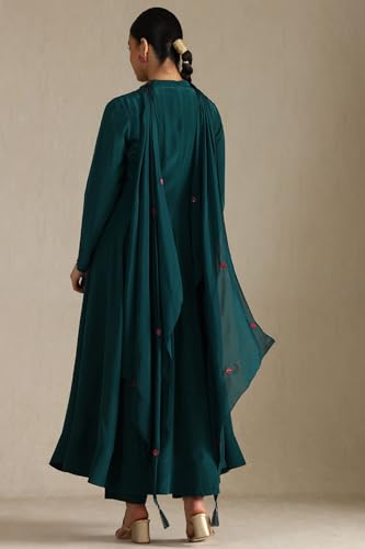 Soch Women's Viscose Crepe Salwar Suit (EWS5CD21754_Teal