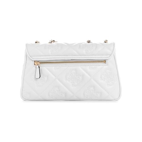 GUESS Women's White Quilted Crossbody Bag| Ladies Purse Handbags | Gift For Ladies