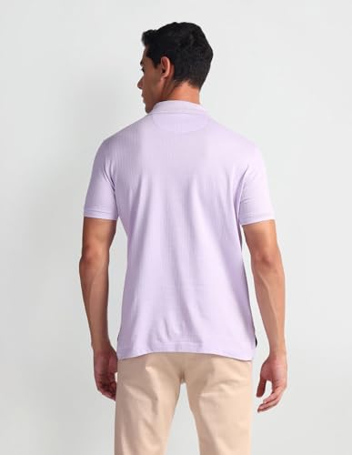 Arrow Men's Regular Fit Polo Shirt (ASAHTS3469_Lavender