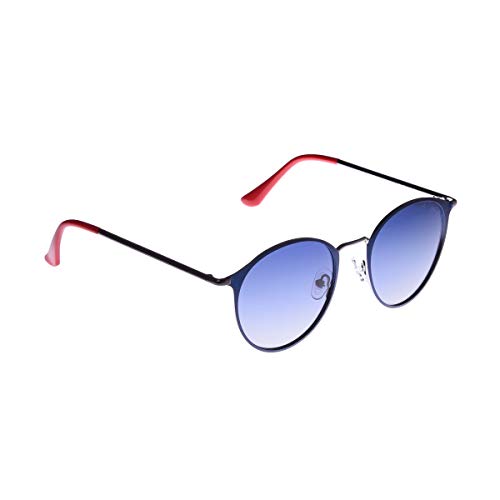 Giordano Polarized Round Unisex Sunglasses - (50 | Blue Lens)