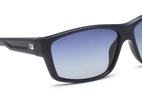 FILA sunglasses| 100% UV protected | Gradient | Full Rim | Sports | Men | Large | Shiny Dark Blue Polycarbonate Frame | Blue Gradient TAC Lens