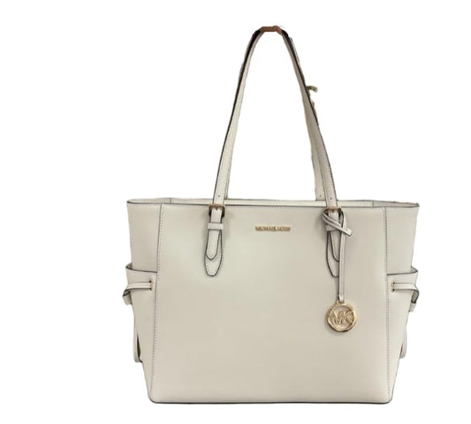 MICHAEL Michael Kors Womens Gilly Large Jet Set Drawstring Top Zip Travel Tote (Optic White), Optic White